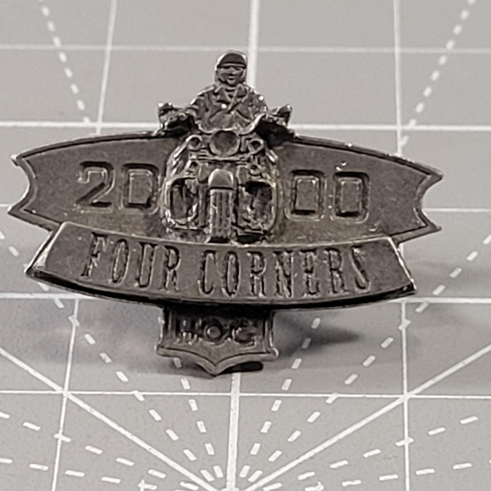 Norscot 2000 Four Corners Hog Harley Davidson Motorcycle Lapel Pin Made USA